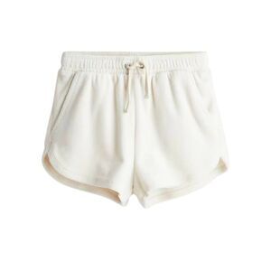 H&M Women's Ivory Cotton/Poly Knit Drawstring Sweatshorts w Pockets